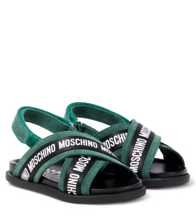 MOSCHINO LOGO LEATHER SANDALS
