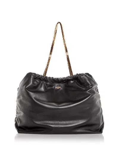 MOSCHINO LOGO LEATHER TOTE