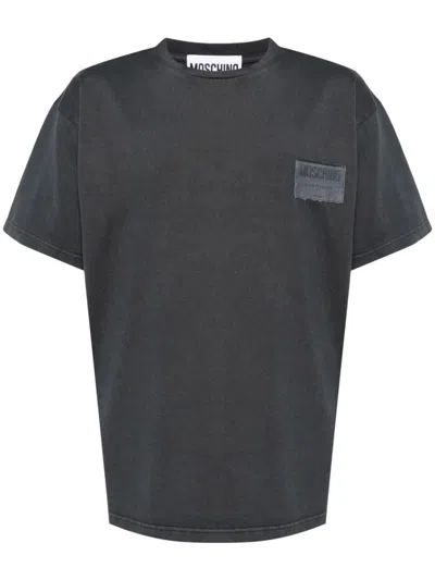 MOSCHINO LOGO-PATCHED COTTON T-SHIRT