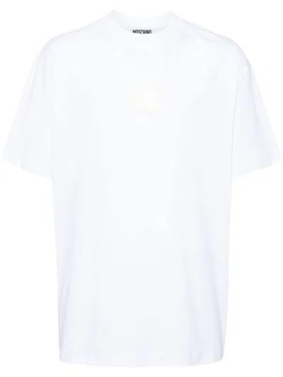 MOSCHINO LOGO-PATCHED COTTON T-SHIRT