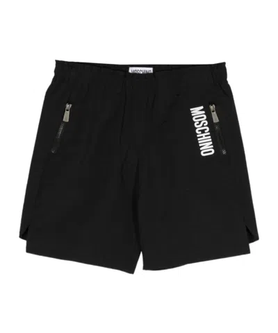MOSCHINO LOGO-PRINT RIPSTOP SHORTS