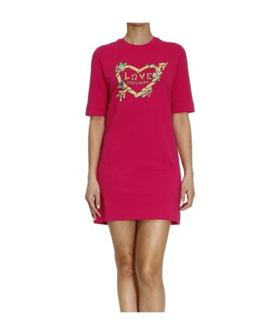 MOSCHINO LOGO PRINT DRESS