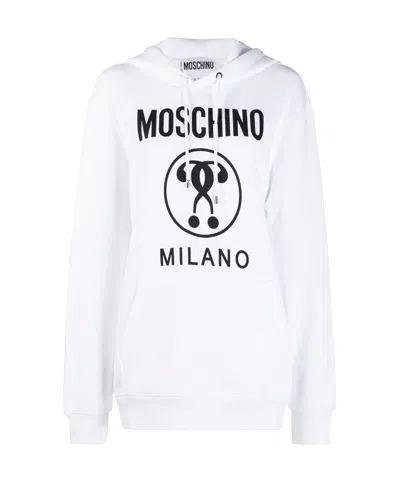 MOSCHINO LOGO PRINTED HOODED SWEATER