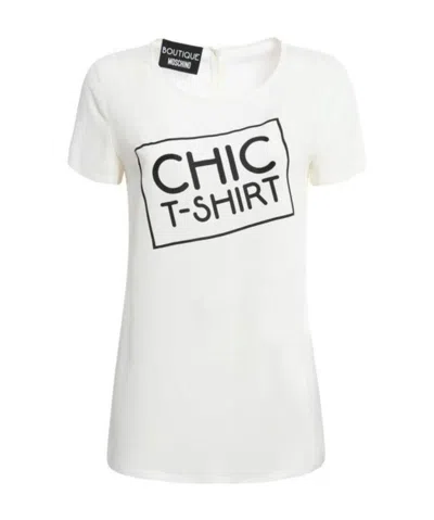 MOSCHINO LOGO PRINTED PATTERN T-SHIRT