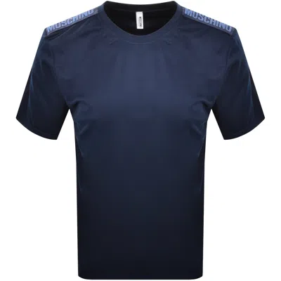 MOSCHINO MOSCHINO LOGO T SHIRT BLUE