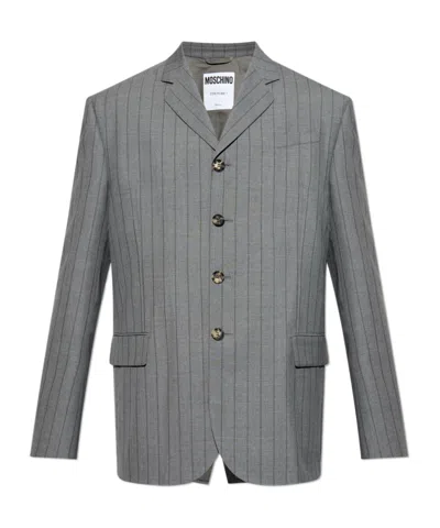 MOSCHINO MOSCHINO SINGLE-BREASTED STRIPED BLAZER