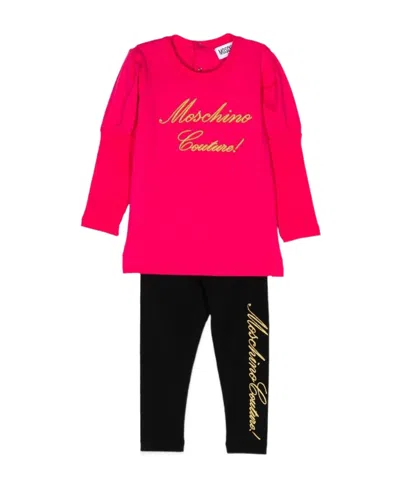MOSCHINO LONG-SLEEVED T-SHIRT AND TROUSER SET