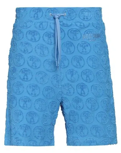 MOSCHINO MOSCHINO MAN SHORTS & BERMUDA SHORTS AZURE SIZE S COTTON, POLYESTER
