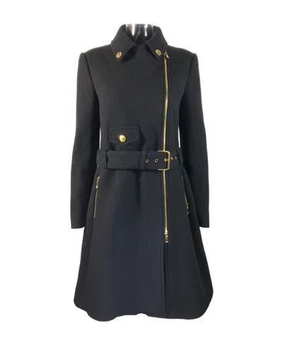 MOSCHINO OBLIQUE CARDIGAN ZIPPER COAT