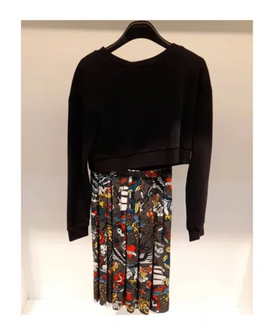 MOSCHINO PATTERN PRINTED FAKE TWO-PIECE DRESS