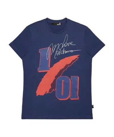 MOSCHINO PRINTED T-SHIRT WITH ROUND NECK