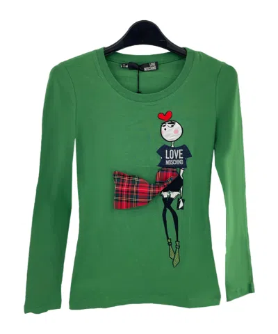 MOSCHINO ROUND COLLAR AND LONG-SLEEVED T-SHIRT