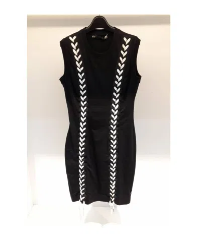 MOSCHINO ROUND COLLAR CONTRASTING DRESS