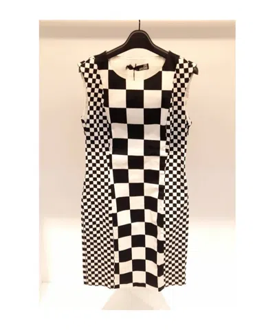 MOSCHINO ROUND COLLAR CONTRASTING DRESS