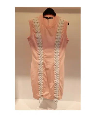 MOSCHINO ROUND COLLAR CONTRASTING DRESS