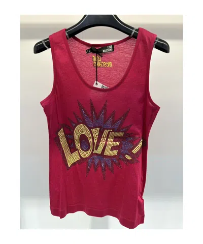 MOSCHINO ROUND COLLAR LOGO VEST