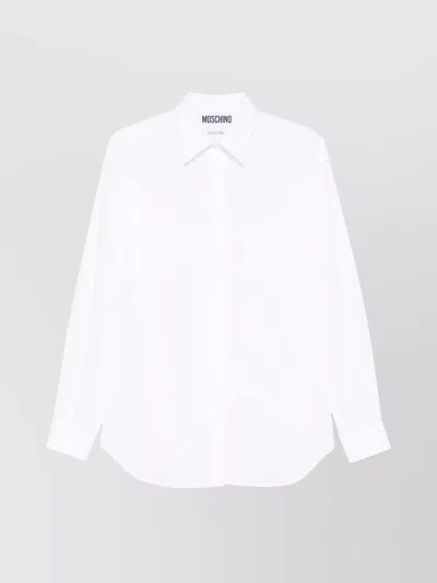 MOSCHINO SHIRT WITH CHEST POCKET AND COLLAR