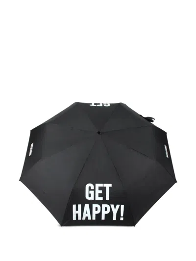 MOSCHINO SLOGAN-PRINT COMPACT UMBRELLA