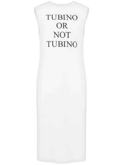 MOSCHINO SLOGAN-PRINT MIDI DRESS