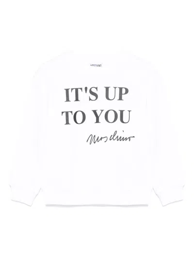 MOSCHINO SLOGAN-PRINT SWEATSHIRT