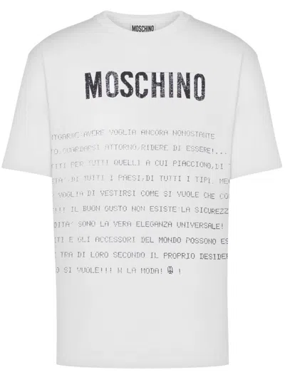 MOSCHINO SLOGAN-PRINT T-SHIRT