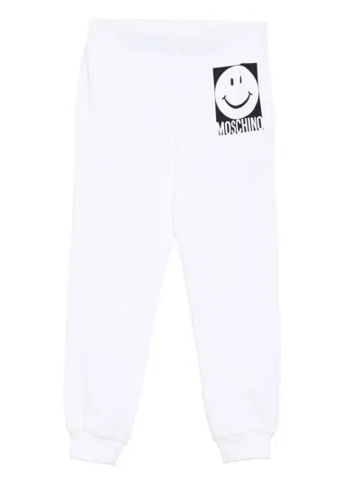 MOSCHINO SMILEY-FACE LOGO TRACK PANTS