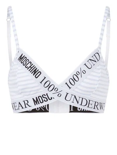 MOSCHINO STRIPED TRIANGLE BRA