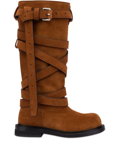 MOSCHINO SUEDE BIKER BOOTS