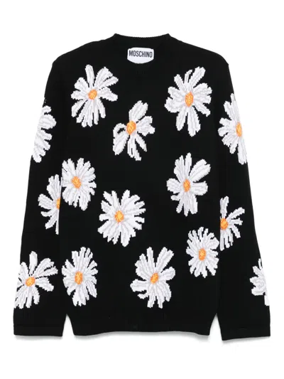 MOSCHINO SUNFLOWER-JACQUARD SWEATER