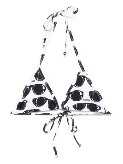 MOSCHINO SUNGLASSES-PRINT BIKINI TOP