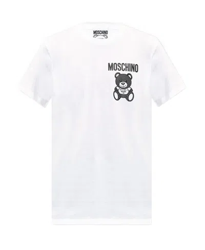 MOSCHINO LOGO-PRINT COTTON T-SHIRT