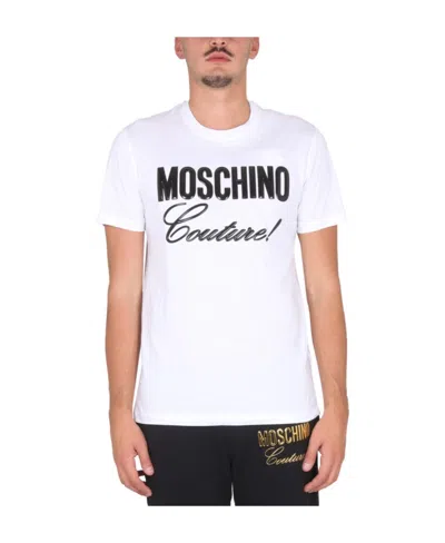 MOSCHINO T-SHIRT WITH ROUND NECK AND SHORT SLEEVES