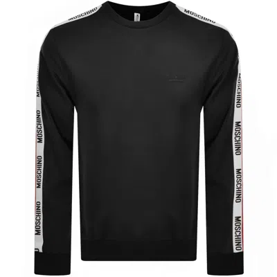 MOSCHINO MOSCHINO TAPE LOGO SWEATSHIRT BLACK