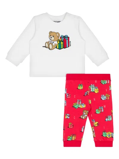 MOSCHINO TEDDY BEAR-PRINT COTTON TRACKSUIT SET