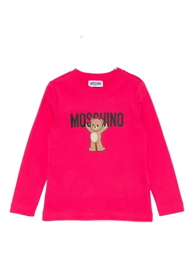 MOSCHINO TEDDY-PRINT LONG-SLEEVE TOP