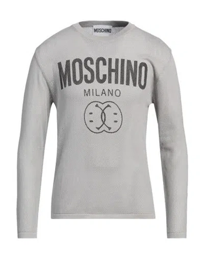 MOSCHINO TEEN MOSCHINO TEEN MAN T-SHIRT LIGHT GREY SIZE 40 COTTON