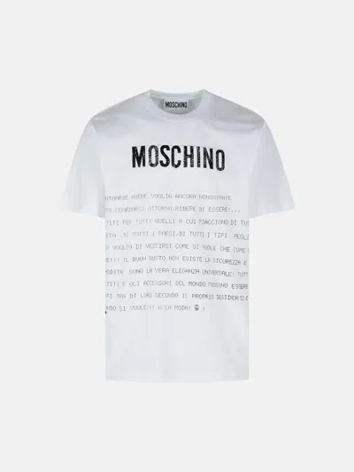MOSCHINO WHITE COTTON T-SHIRT