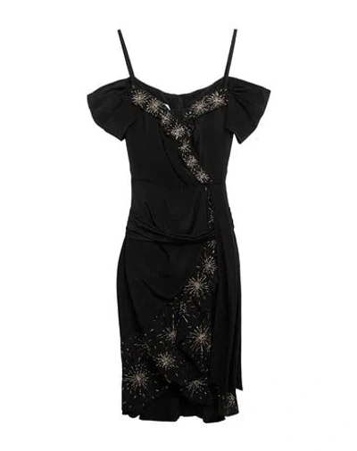 MOSCHINO MOSCHINO WOMAN MIDI DRESS BLACK SIZE 6 SILK