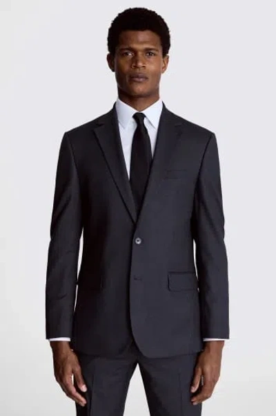 MOSS CUSTOM MADE  CHARCOAL STRETCH SUIT