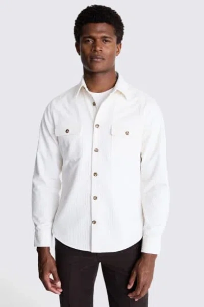 MOSS MEN'S MOSS OFF WHITE CORDUROY OVERSHIRT