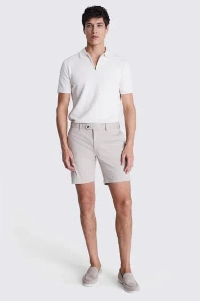 MOSS MOSS SLIM FIT STONE STRETCH CHINO SHORTS