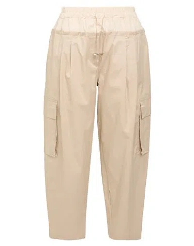 MOTEL MOTEL WOMAN PANTS SAND SIZE M TACTEL, COTTON, ELASTIC FIBRES