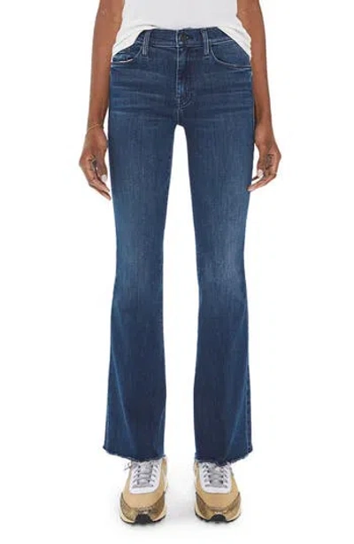 MOTHER MOTHER FRAY HEM BOOTCUT JEANS
