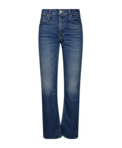 MOTHER MOTHER MID-RISE STRAIGHT-LEG JEANS