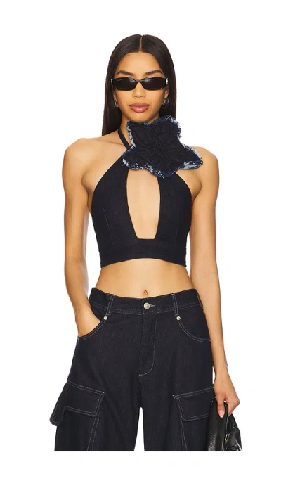 MOTHER OF ALL NURI DENIM TOP