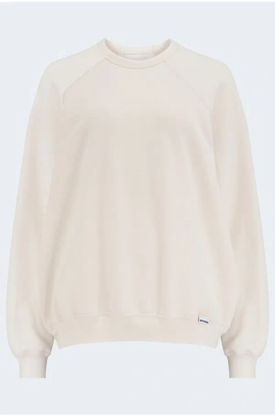 MOTHER THE BIGGIE CONCERT SWEATSHIRT IN CREAM