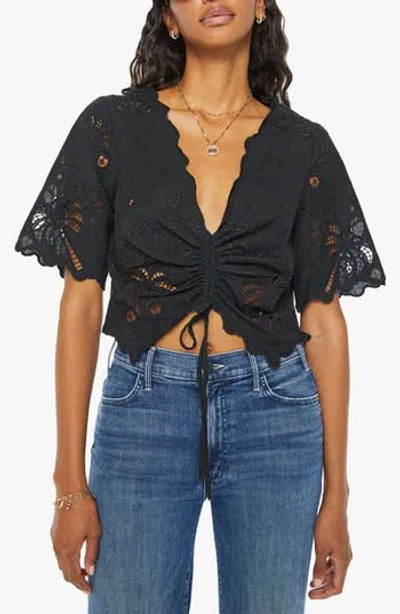 MOTHER MOTHER THE SOCIAL BUTTERFLY LACE CROP TOP