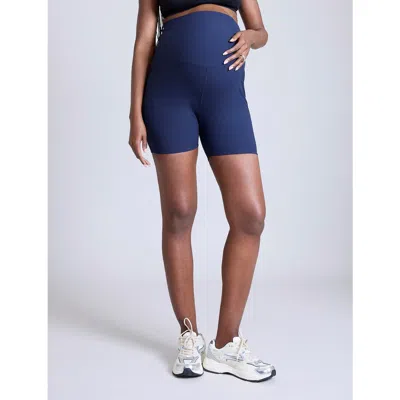MOTHERHOOD MATERNITY MOTHERHOOD MATERNITY 6 1/2" RIBBED MATERNITY BIKER SHORT