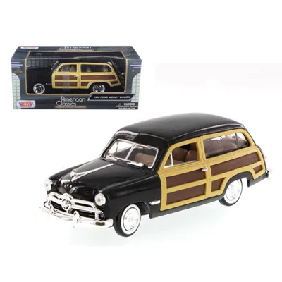 MOTORMAX 1 BY 24 1949 FORD WOODY WAGON DIECAST MODEL CAR, BLACK