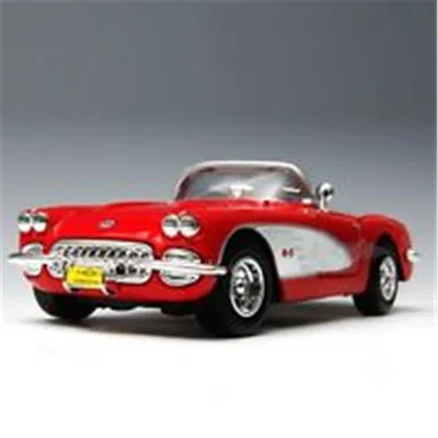 MOTORMAX 1 BY 24 1959 CHEVROLET CORVETTE DIECAST MODEL CAR, RED